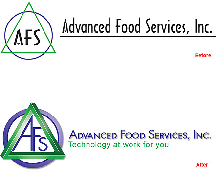 Logo before y after